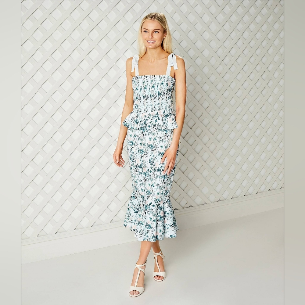 NWT Antonio Melani x Born on Fifth Pippa Fit and Flare Peplum Dress Size: 8